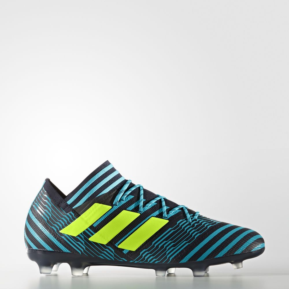 Adidas Nemeziz 17.2 Firm Ground - ποδοσφαιρικα παπουτσια ανδρικα - Κίτρινα/Μπλε,Μέγεθος: EU 36 – 54